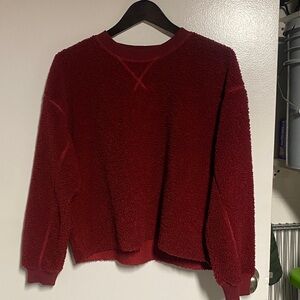 American Eagle Outfitters Deep Red Crew Neck Sweater
